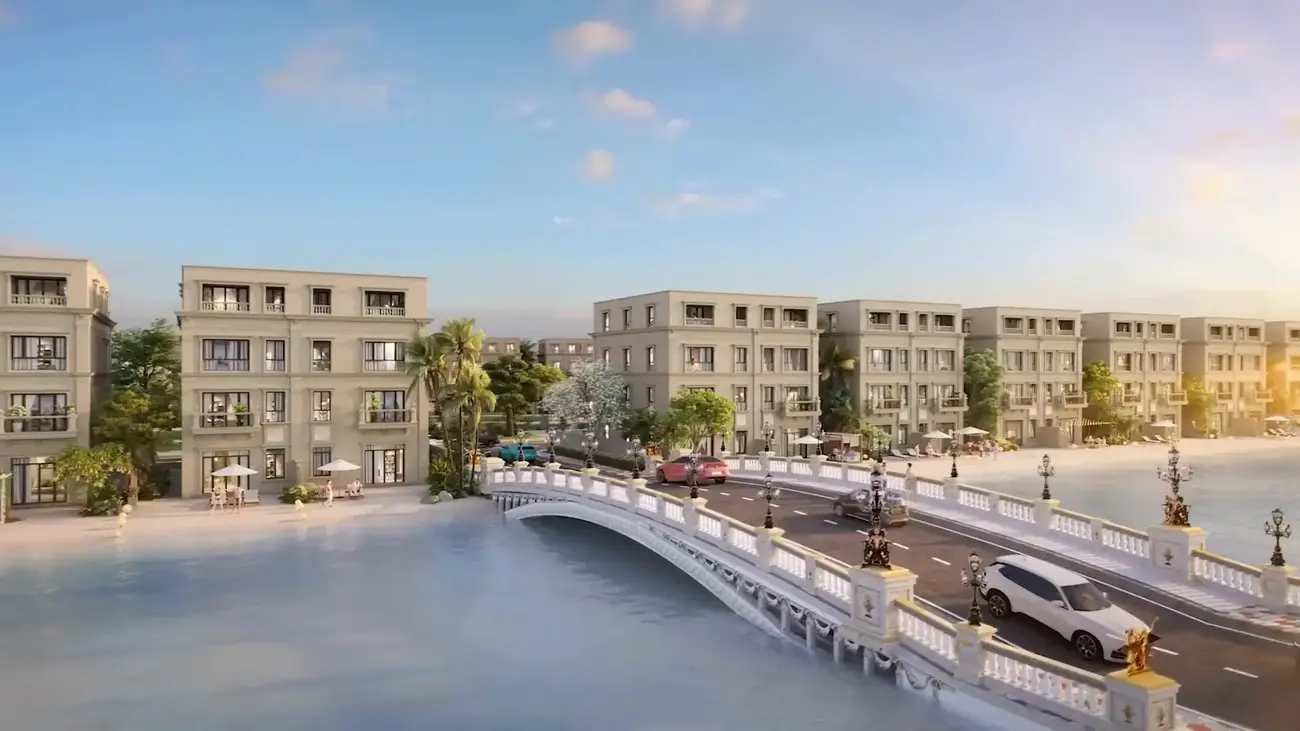 Khu nhà ven biển tại Vinhomes Green Paradise Cần Giờ, kết hợp hài hòa thiên nhiên và kiến trúc hiện đại.